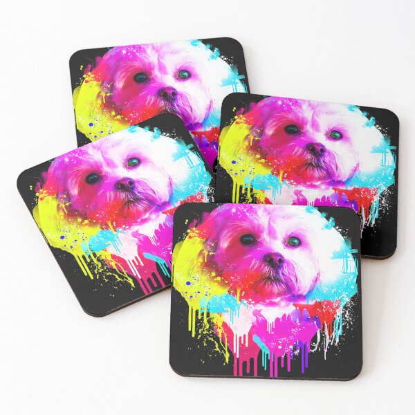 Item preview, Colorful Maltese Hand Drawn Painting Art  designed and sold by RetroStyle247.