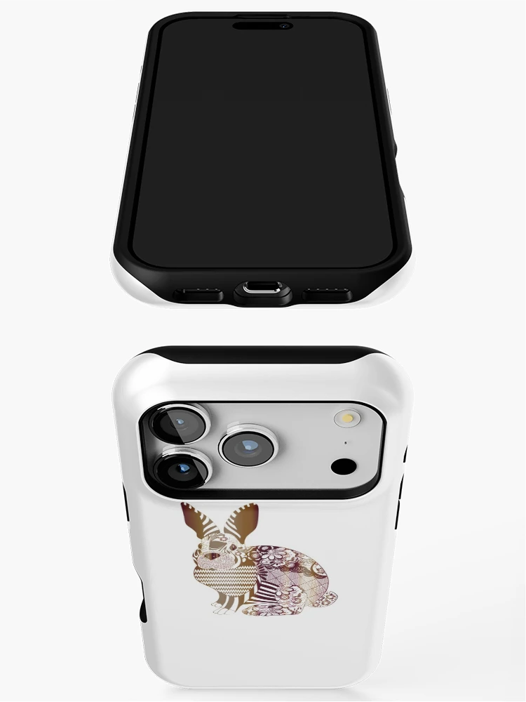 Thumbnail 3 of 4, iPhone Case, Copper Patterned Bunny Rabbit designed and sold by Labradoodlesetc.