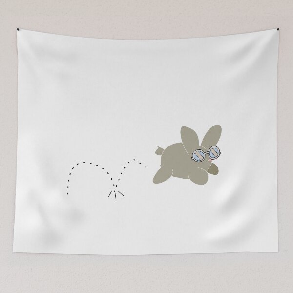 Item preview, Bunny with Glasses designed and sold by Labradoodlesetc.