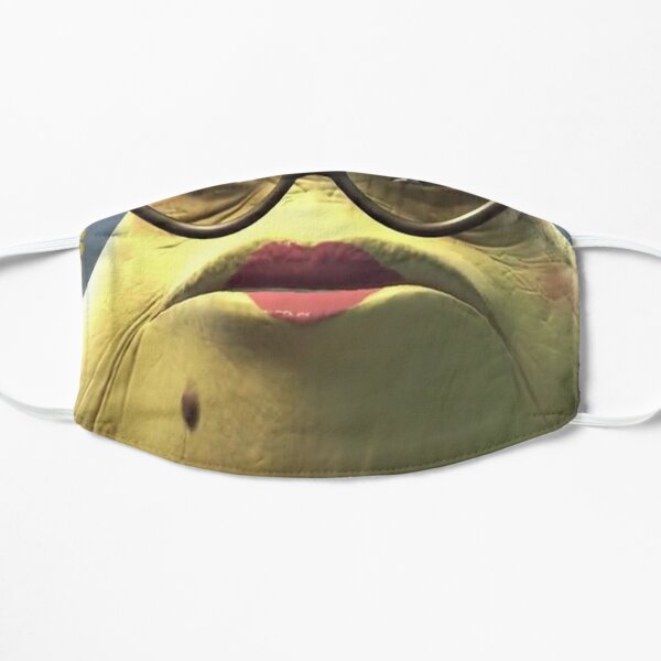 Roz Green Pucker Monster Mouth Face Mask Plain Version Flat Mask