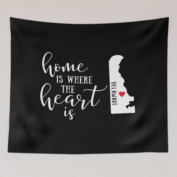 Item preview, Delaware, Home Is Where the Heart Is, Home State designed and sold by ladylaughprints.