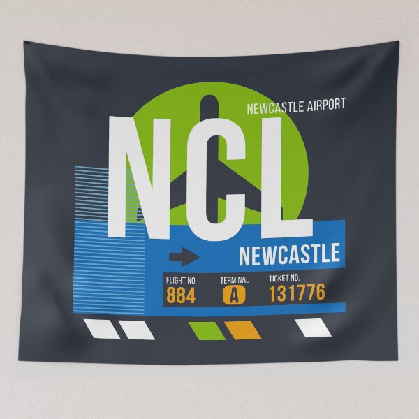 Item preview, Newcastle, England (NCL) Airport Code Baggage Tag designed and sold by SLAG-Creative.