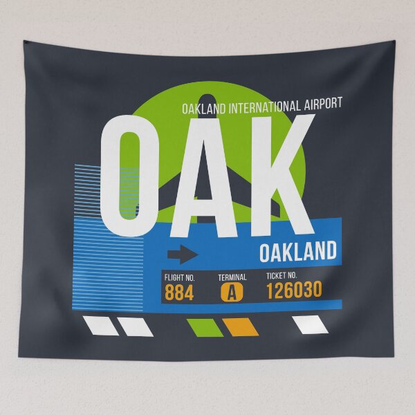 Item preview, Oakland, California (OAK) Airport Code Baggage Tag designed and sold by SLAG-Creative.