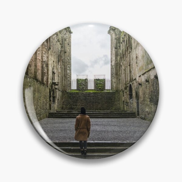 Item preview, A woman exploring the interior of The Rock of Cashel, also known as Cashel of the Kings and St. Patrick's Rock, is a historic site located at Cashel, County Tipperary, Ireland designed and sold by AlbertMi.