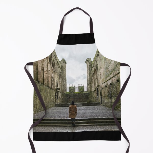 Item preview, A woman exploring the interior of The Rock of Cashel, also known as Cashel of the Kings and St. Patrick's Rock, is a historic site located at Cashel, County Tipperary, Ireland designed and sold by AlbertMi.
