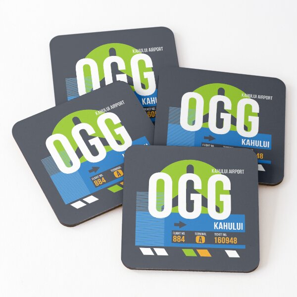 Item preview, Kahului Maui, Hawaii (OGG) Airport Code Baggage Tag designed and sold by SLAG-Creative.