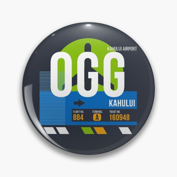 Item preview, Kahului Maui, Hawaii (OGG) Airport Code Baggage Tag designed and sold by SLAG-Creative.
