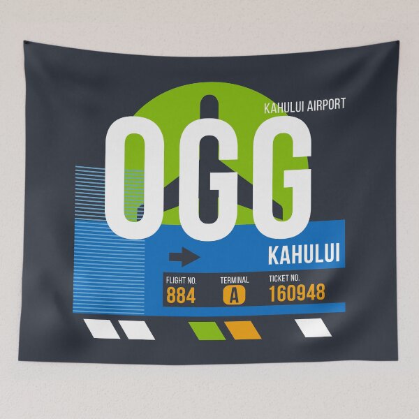 Item preview, Kahului Maui, Hawaii (OGG) Airport Code Baggage Tag designed and sold by SLAG-Creative.