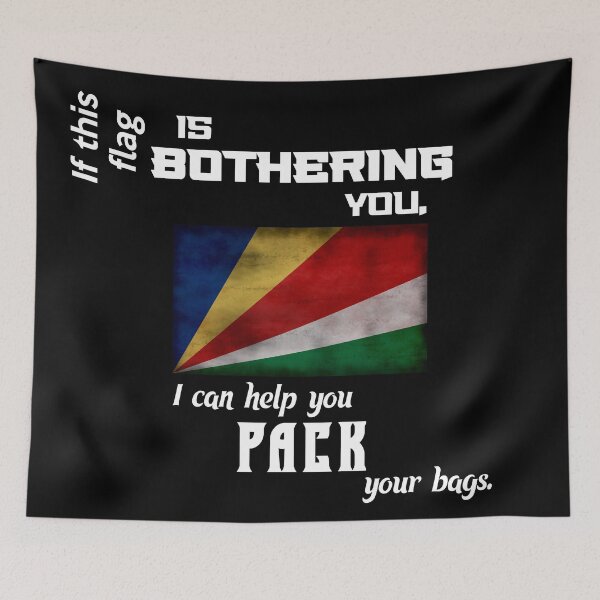 Item preview, Seychellois flag - pack your bags designed and sold by 2Girls1Shirt.