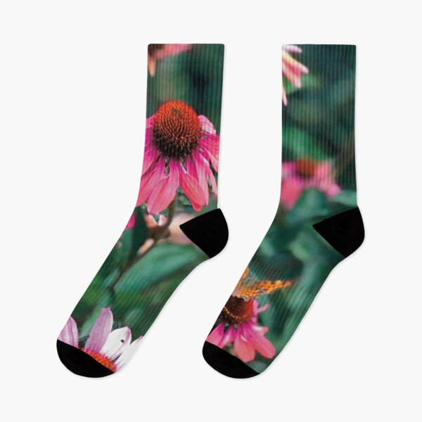 Item preview, Butterfly in the garden with pink flowers designed and sold by Siakula.