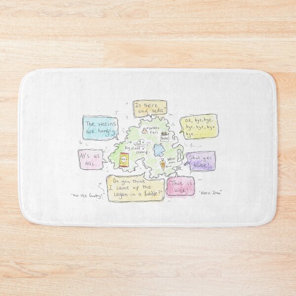 Item preview, Northern Ireland funny sayings and food illustrated map. designed and sold by DebTheZeb.