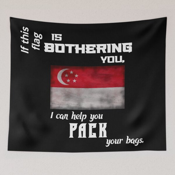 Artikelvorschau, Singapurische Flagge - pack deine Koffer entworfen und verkauft von 2Girls1Shirt.