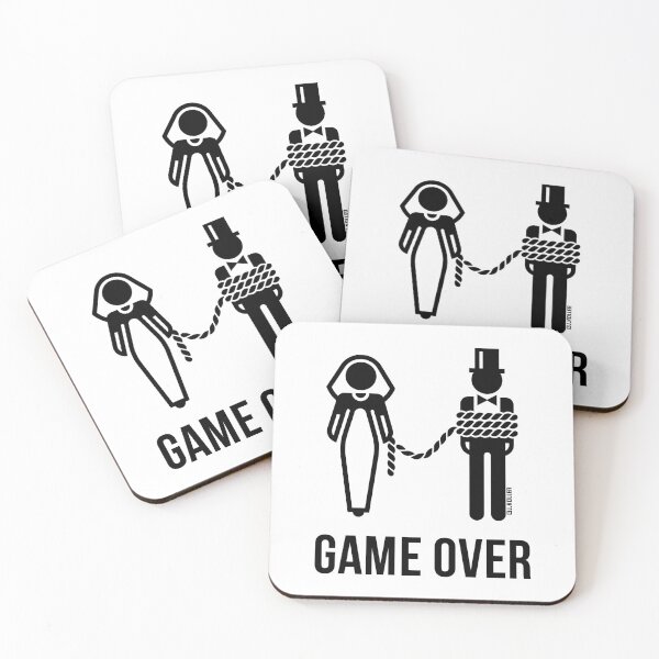 Item preview, Game Over On A Leash / Lead! (Groom / Stag Party / Wedding / Marriage / Black) designed and sold by MrFaulbaum.
