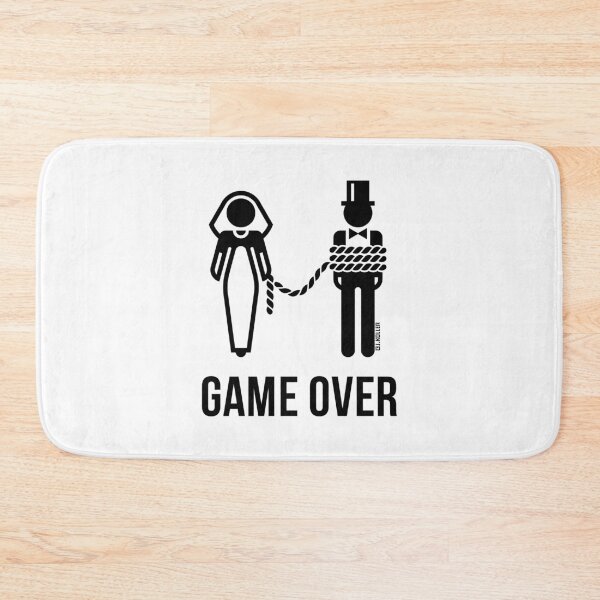Item preview, Game Over On A Leash / Lead! (Groom / Stag Party / Wedding / Marriage / Black) designed and sold by MrFaulbaum.