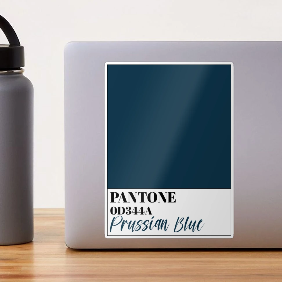 Pantone - Prussian Blue Sticker for Sale by A Designs