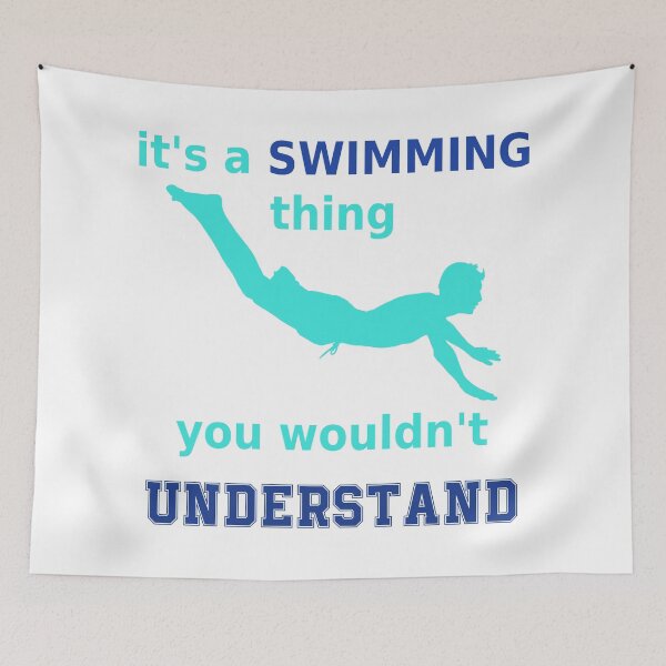 Item preview, its a swimming thing you wouldnt understand for swimmers, swimming lovers blue designed and sold by mikrocosmox.