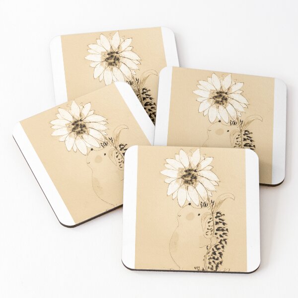 Item preview, Hedgehog and white flower designed and sold by Sifan.