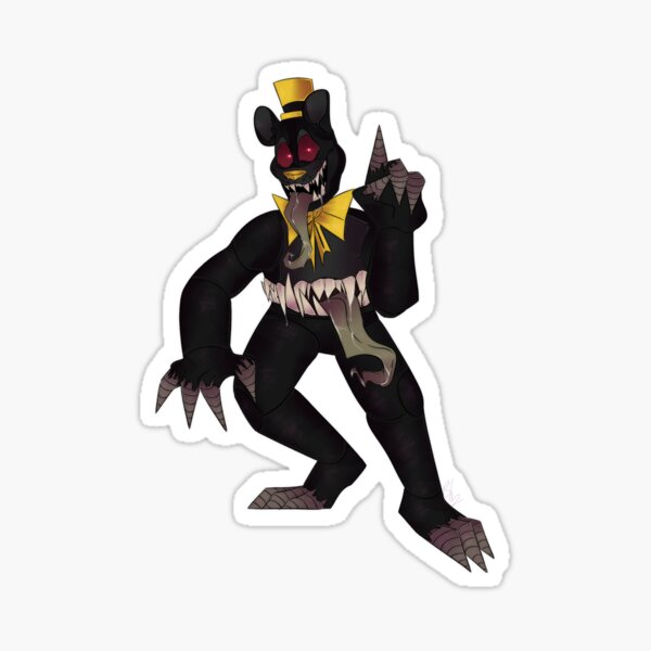 FNAF Nightmare Fredbear Fanart Sticker for Sale by tayatarantula