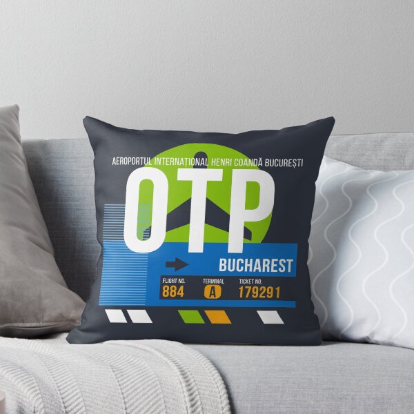 Item preview, Bucharest, Romania (OTP) Airport Code Baggage Tag designed and sold by SLAG-Creative.