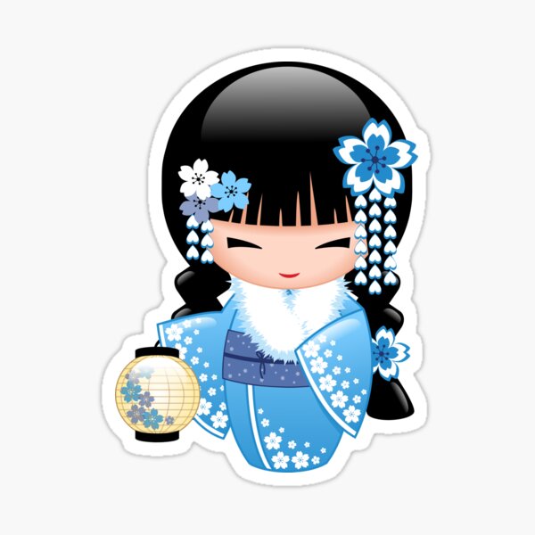 Winter Kokeshi Doll V2 Sticker