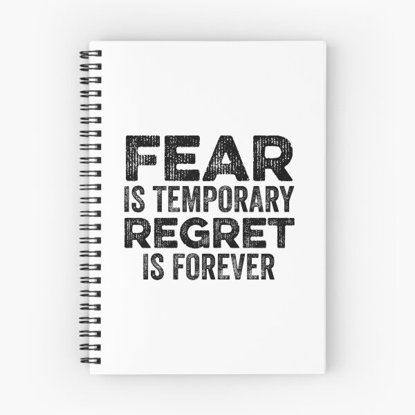 Item preview, Fear Is Temporary, Regret Is Forever designed and sold by WolfSpiritCo.