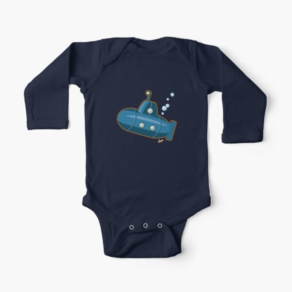 Bubbles the Sub 1 Long Sleeve Baby One-Piece