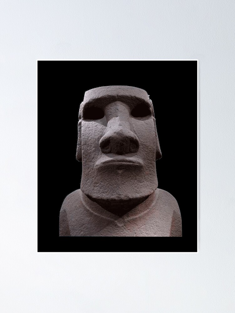 Moyai Emoji Moai Emoji Easter Island Black | Art Board Print