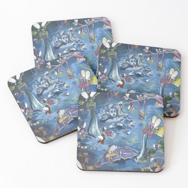 Item preview, fairy and mermaid pond designed and sold by PocketFinchArt.
