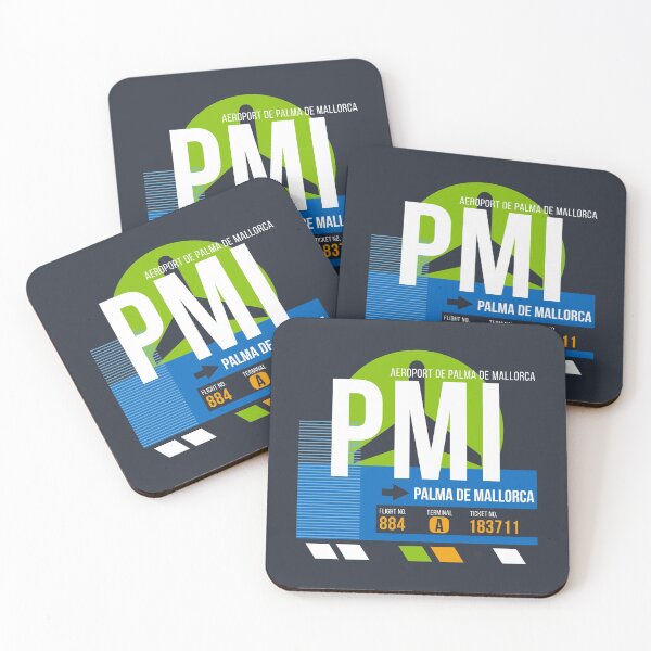 Item preview, Palma de Mallorca, Spain (PMI) Airport Code Baggage Tag designed and sold by SLAG-Creative.