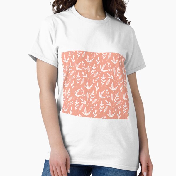 Item preview, Pastel Peach Leaves Pattern designed and sold by Dream Big! by E. H..