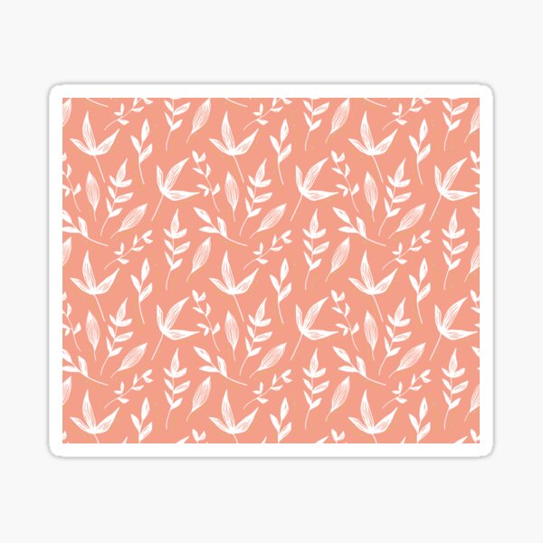 Item preview, Pastel Peach Leaves Pattern designed and sold by Dream Big! by E. H..