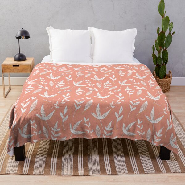 Item preview, Pastel Peach Leaves Pattern designed and sold by Dream Big! by E. H..