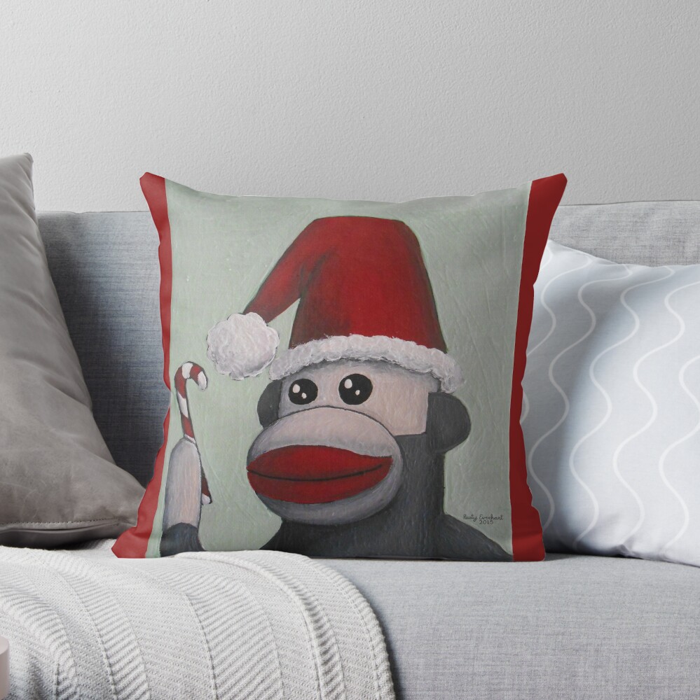 sock monkey pillow