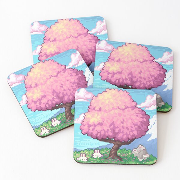 Item preview, Pixel Sakura bunnies designed and sold by kasumiblu.