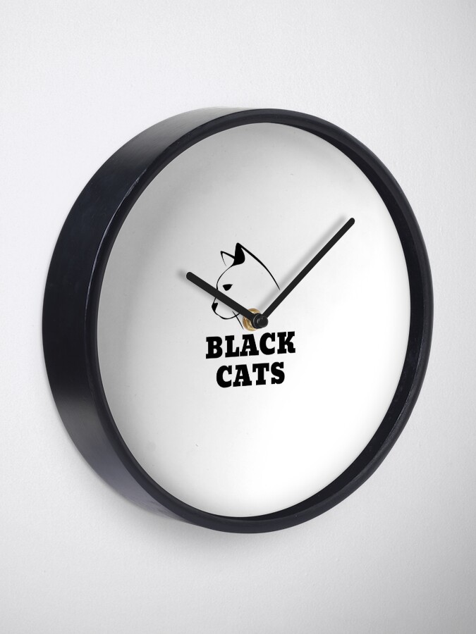 Alternate view of Black Cats Clock