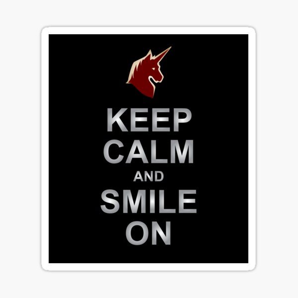 Keep Calm and Smile On Sticker