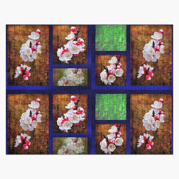 Apricot Blossom Collage Jigsaw Puzzle