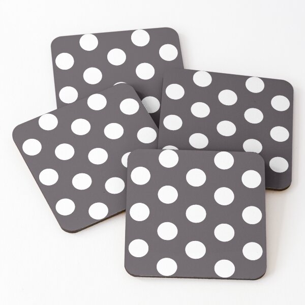 Item preview, Large WHITE and CHARCOAL GREY POLKA DOTS designed and sold by RachelMacht.