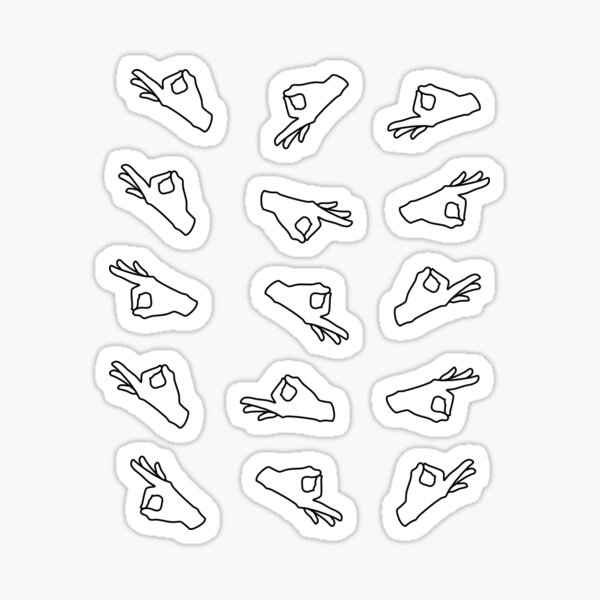 Item preview, Don't look, gotcha! 15 hands for more fun! Sticker pack designed and sold by Paul Foreman.