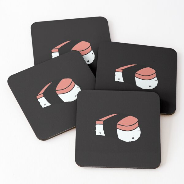 Aperçu de l'œuvre Musubi Déjeuner Viande Mignon Drôle Nourriture Foodie Riz Rose Nori Sushi Oni Oni Boule Cuisine Asiatique créée et vendue par mariesmunchies.