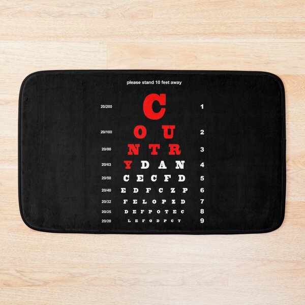 Item preview, EYE TEST CHART - COUNTRY DANCE designed and sold by KoolDsignsDANCE.