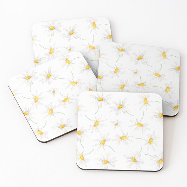 Item preview, Watercolour Yellow and White Daisy Pattern designed and sold by Julie Pickering.