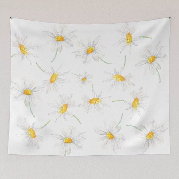 Item preview, Watercolour Yellow and White Daisy Pattern designed and sold by Julie Pickering.