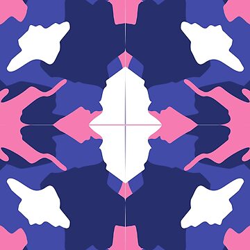Artwork thumbnail, Blue Pink White Girl Camo Pattern by Dream Big! by E. H.