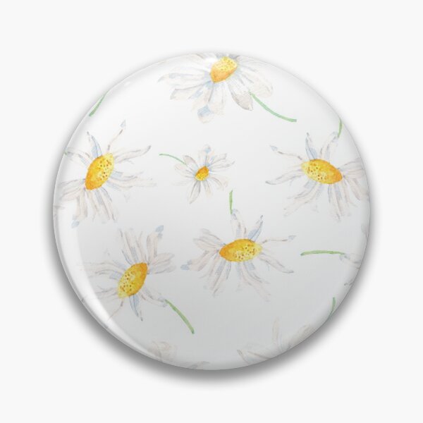 Item preview, Watercolour Yellow and White Daisy Pattern designed and sold by Julie Pickering.