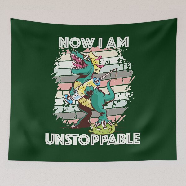 Item preview, Now I'm Unstoppable T-Rex - Vaccinated Funny Vaccine Humor designed and sold by mikels.