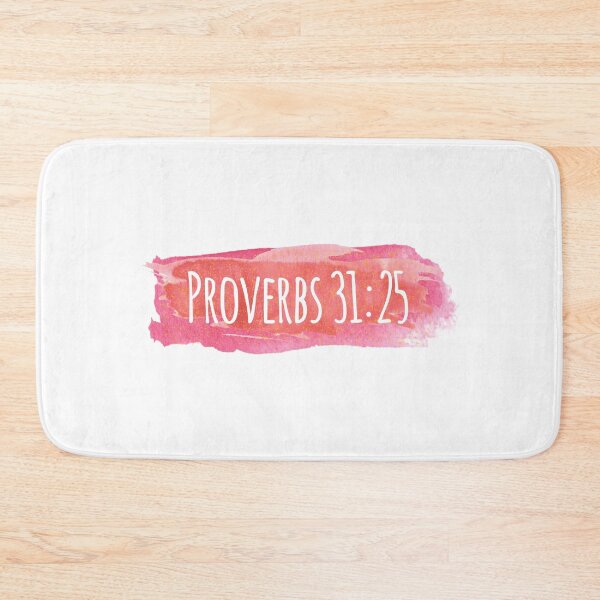 Item preview, Proverbs 31:25 Watercolor Stroke Rose Gold designed and sold by amazingjoy.