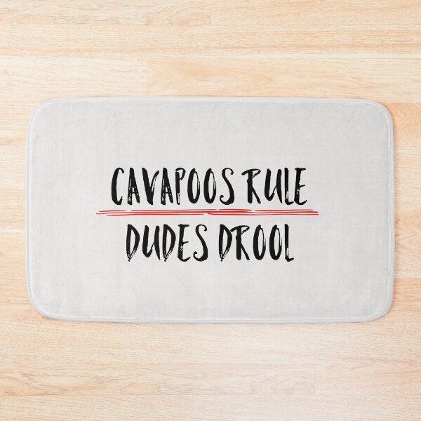 Item preview, Cavapoos Rule Dudes Drool Funny Quote designed and sold by AMSonArt.