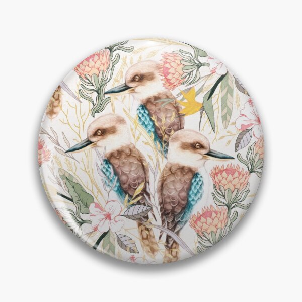 Item preview, Laughing Kookaburra with Australian Flora   designed and sold by Perrin Le Feuvre.