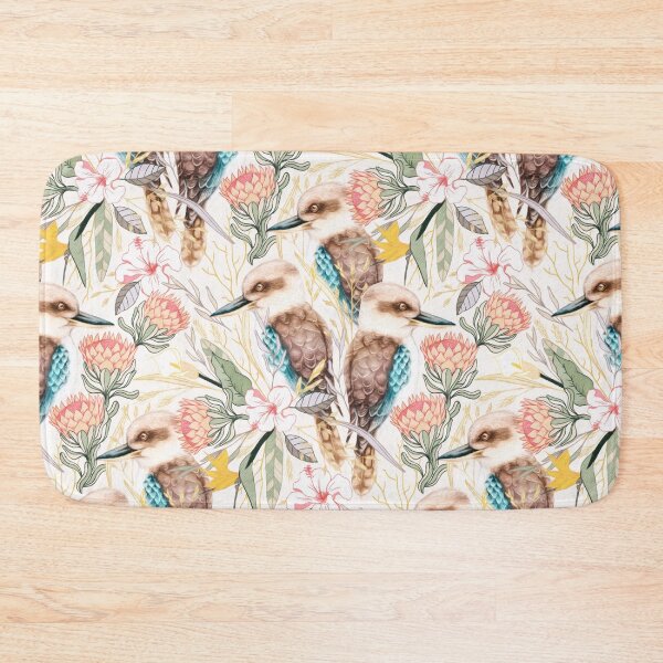 Item preview, Laughing Kookaburra with Australian Flora   designed and sold by Perrin Le Feuvre.